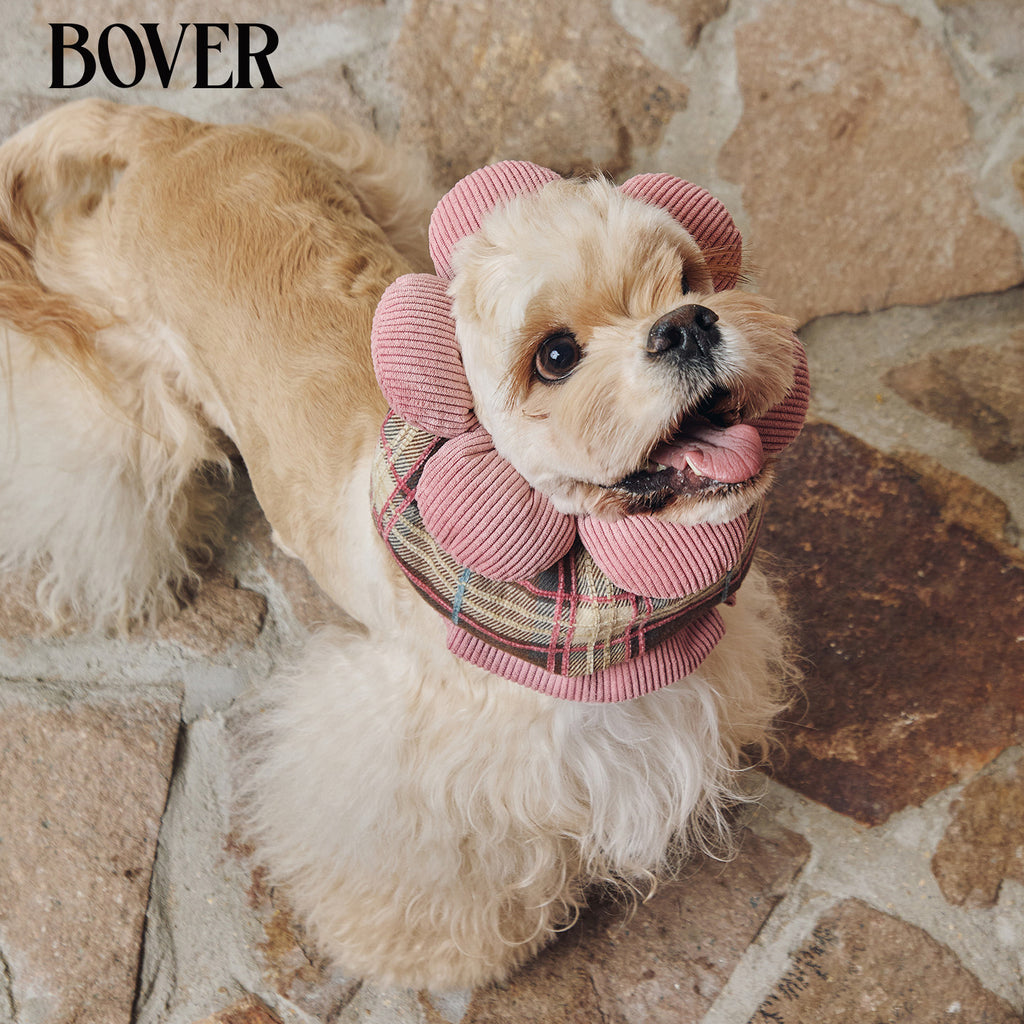 BOVER Double Bow Dog Snood sun flower