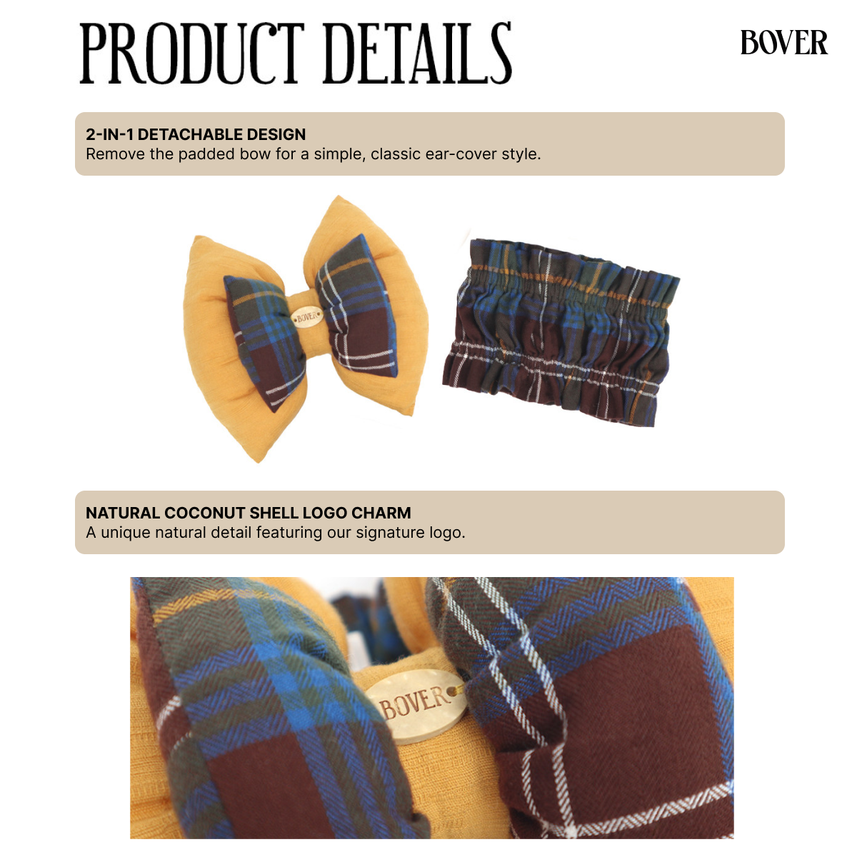 BOVER Double Bow Dog Snood