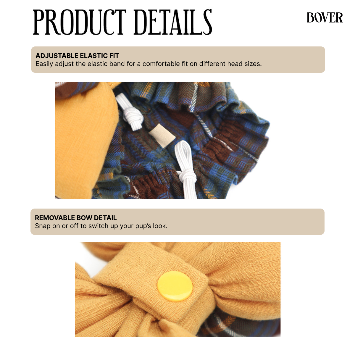 BOVER Double Bow Dog Snood