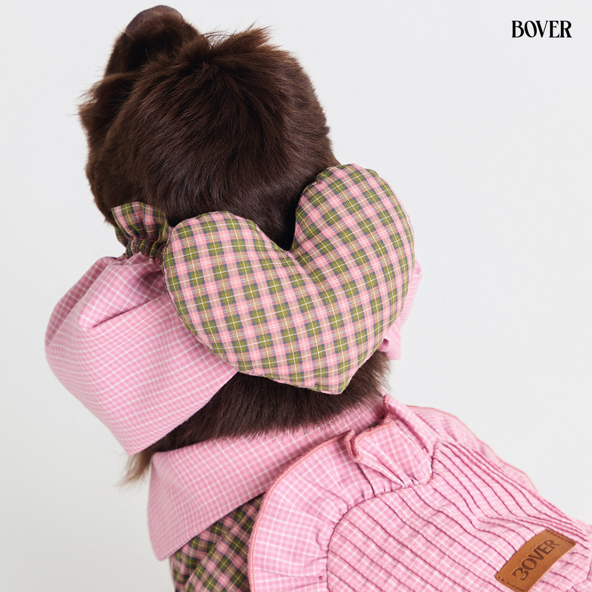 Heart & Bow Dog Snood pink love