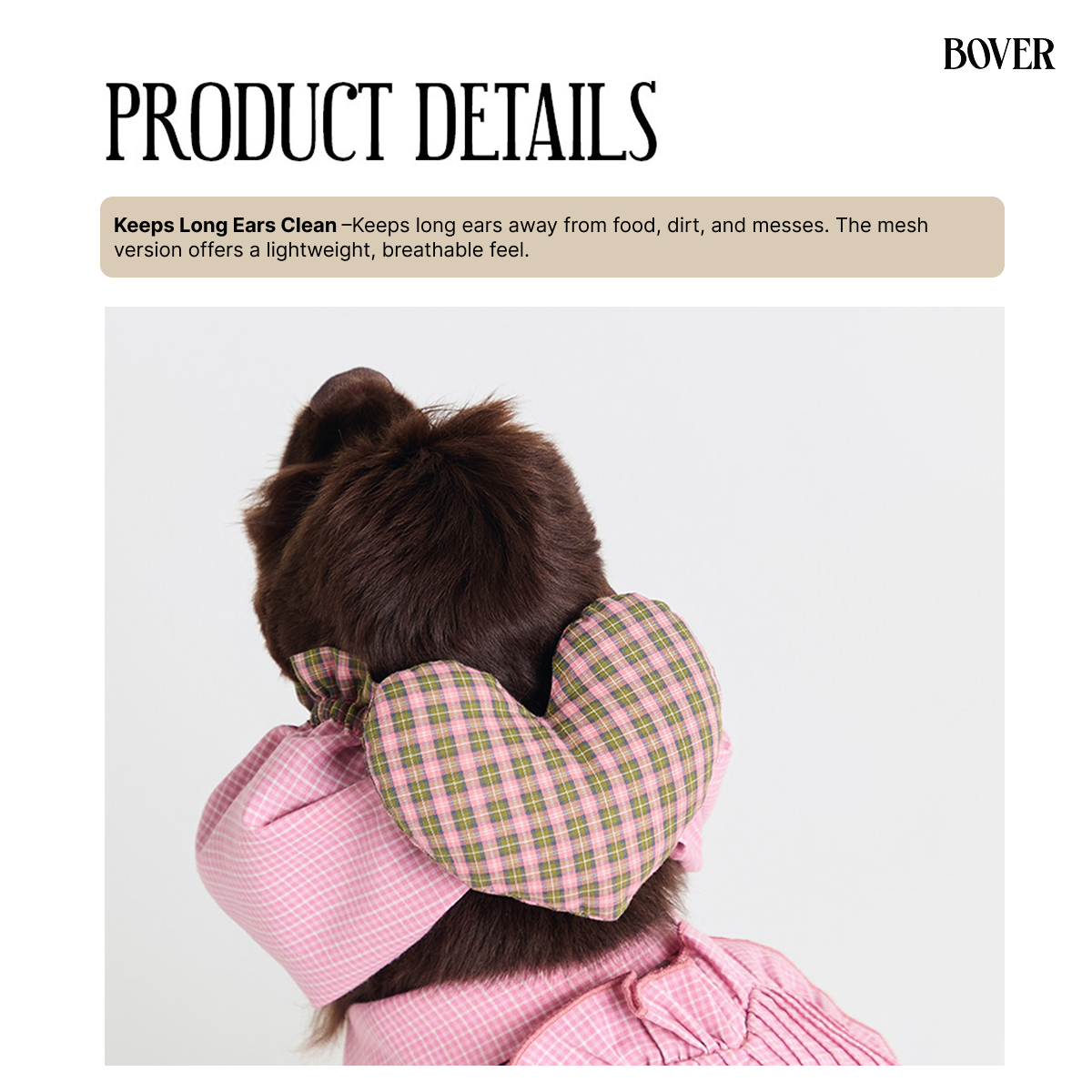 Heart & Bow Dog Snood pink love